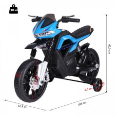 Motocicletă electrică pentru copii 105 x 52,3 x 62,3 cm | albastru-negru č.2