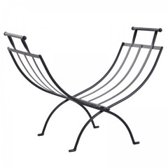 Suport de depozitat lemne pentru șemineu 60 x 35 x 45 cm | negru č.3