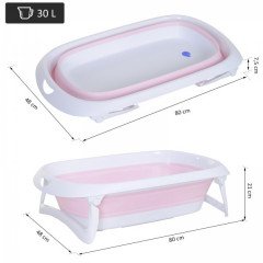 Cădiță de baie ergonomică, pliabilă, pentru copii | roz č.3