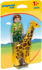 Playmobil 9380 Îngrijitor zoo cu girafa