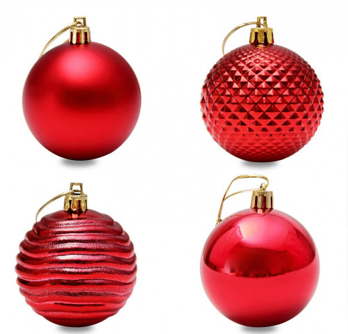 Decorațiuni de Crăciun Set 66 bucăți | roșu č.4