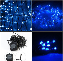 Instalație de Crăciun LED 7 m | albastru 100 LED