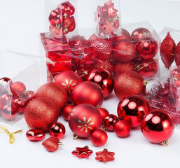 Decorațiuni de Crăciun Set 103 bucăți | roșu č.2
