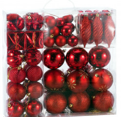 Decorațiuni de Crăciun Set 103 bucăți | roșu