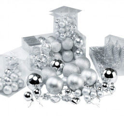 Decorațiuni de Crăciun Set 103 bucăți | argintiu č.2