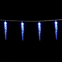 Instalație de Crăciun LED tip șirag, țurțuri, 8 m | albastru 80 LED č.2