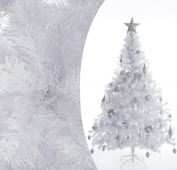 Arbore de Crăciun artificial 150 cm | alb č.1