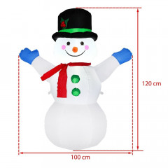 Om de zăpadă gonflabil cu iluminare LED | 120 cm č.3