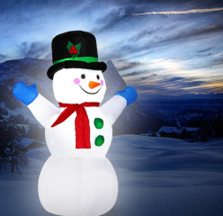 Om de zăpadă gonflabil cu iluminare LED | 120 cm č.2