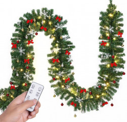 Ghirlandă decorată de Crăciun cu telecomanda 5 m | alb cald 80 LED