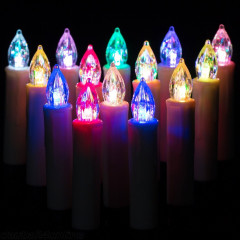 Lumânări de Crăciun pe brad 20 LED inclusiv baterii | colorate č.2