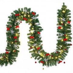Ghirlandă decorată de Crăciun 10 m | alb cald 160 LED