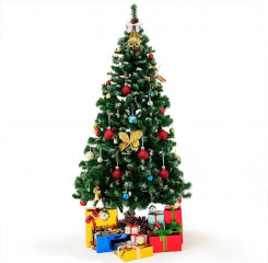 Arbore de Crăciun artificial ,înzăpezit, cu conuri 180 cm č.3