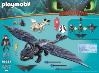 Playmobil 70037 Hiccup, Toothless si puiul de dragon č.2