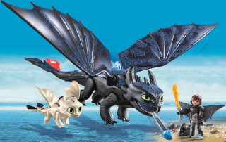 Playmobil 70037 Hiccup, Toothless si puiul de dragon č.3