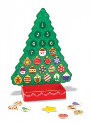 Advent calendar ,Pom de Crăciun din lemn, cu magneți č.1