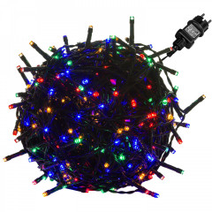 Instalație de Crăciun LED 10 m | colorat100 LED | cablu verde