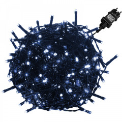 Instalație de Crăciun LED 20 m | alb rece 200 LED | cablu verde č.1