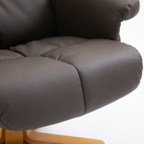 Fotoliu de masaj Scott cu taburet pentru picioare | maro č.6