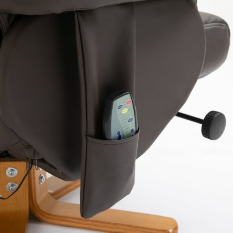 Fotoliu de masaj Scott cu taburet pentru picioare | maro č.7