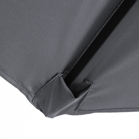 Umbrelă de grădină cu iluminare LED și picior lateral  Ø 330 cm | gri č.9