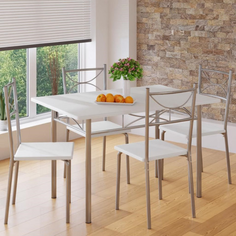 Set masă și scaune Berlín 1+4 | alb č.2