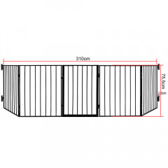Barieră pentru șemineu XXL 310 cm č.3