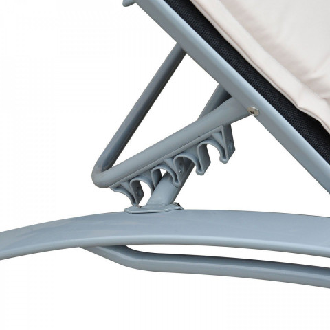 Șezlong de grădină din aluminiu | negru č.5