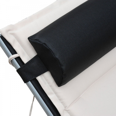 Șezlong de grădină din aluminiu | negru č.6