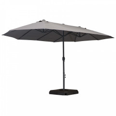 Umbrelă dublă de grădină 460 x 270 x 240 cm | gri č.2