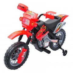Motocicletă electrică pentru copii Enduro, roșu
