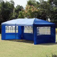 Cort pliabil 3 x 6 m  cu 4 laterale | albastru č.1