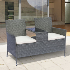 Set mobilier de grădină pentru două persoane | gri