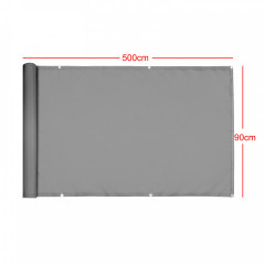 Prelată balcon 500 cm x 90 cm | gri deschis č.2