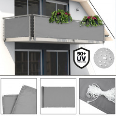 Prelată balcon 500 cm x 90 cm | gri deschis