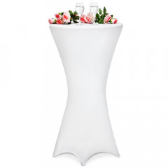 Husă elastică pentru masa cocktail | alb č.1
