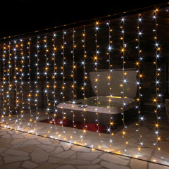 Instalație LED de Crăciun 3x3 m | rece + alb cald 300 LED   č.1