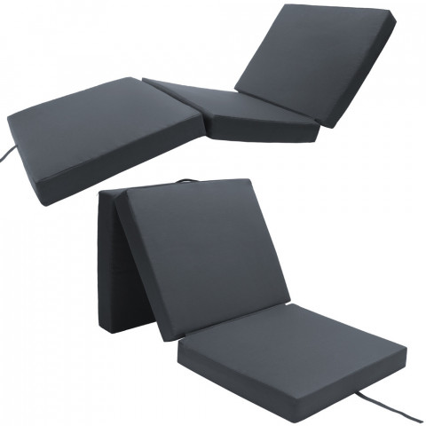 Saltea pliabilă 190 x 70 x 10 cm | antracit č.2