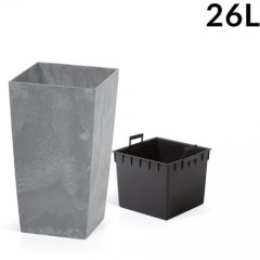 Ghiveci din plastic 26,5 x 26,5 x 50 cm 26L | antracit č.2