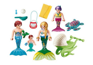 Playmobil 70100 Familie de sirene cu cărucior de scoică č.3