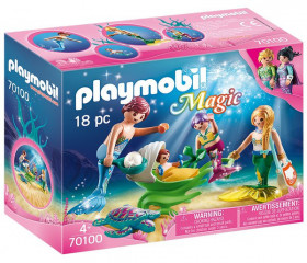 Playmobil 70100 Familie de sirene cu cărucior de scoică č.1