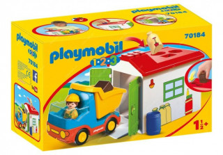 Playmobil 1.2.3 70184 Basculantă cu garaj