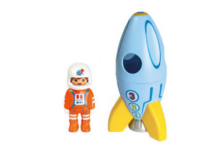 Playmobil 1.2.3 70186 Astronaut cu rachetă č.2