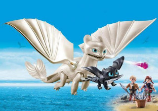 Playmobil 70038 Light fury, pui de dragon și copii č.2