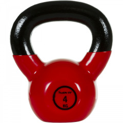 Greutate de fonta Kettlebell MOVIT 4 kg | negru-roșu