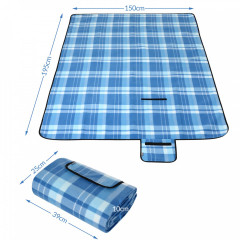 Pătură picnic impermiabilă 195 x 150 cm  albastru č.2