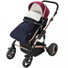 Sac de iarnă pentru cărucior  90 cm | albastru închis č.2