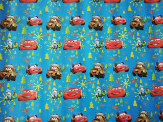 Hârtie de împachetat albastru McQueen  2m x 70cm | 4 bucăți č.1