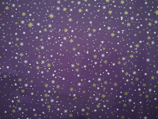 Hârtie de împachetat violet cu steluțe 2m x 70cm | 4 bucăți č.1