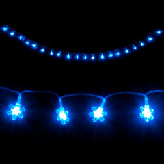 Instalație de Crăciun LED fulgi de zăpadă albastru 30 cm | 20 LED č.1